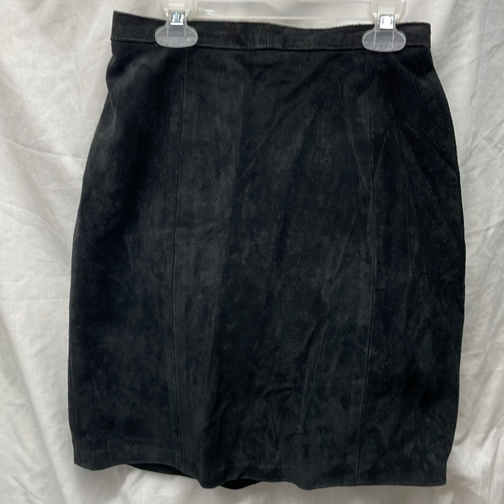 Paul Harris vintage suede/leather zip back  skirt sz ladies 7/8 - Picture 2 of 7